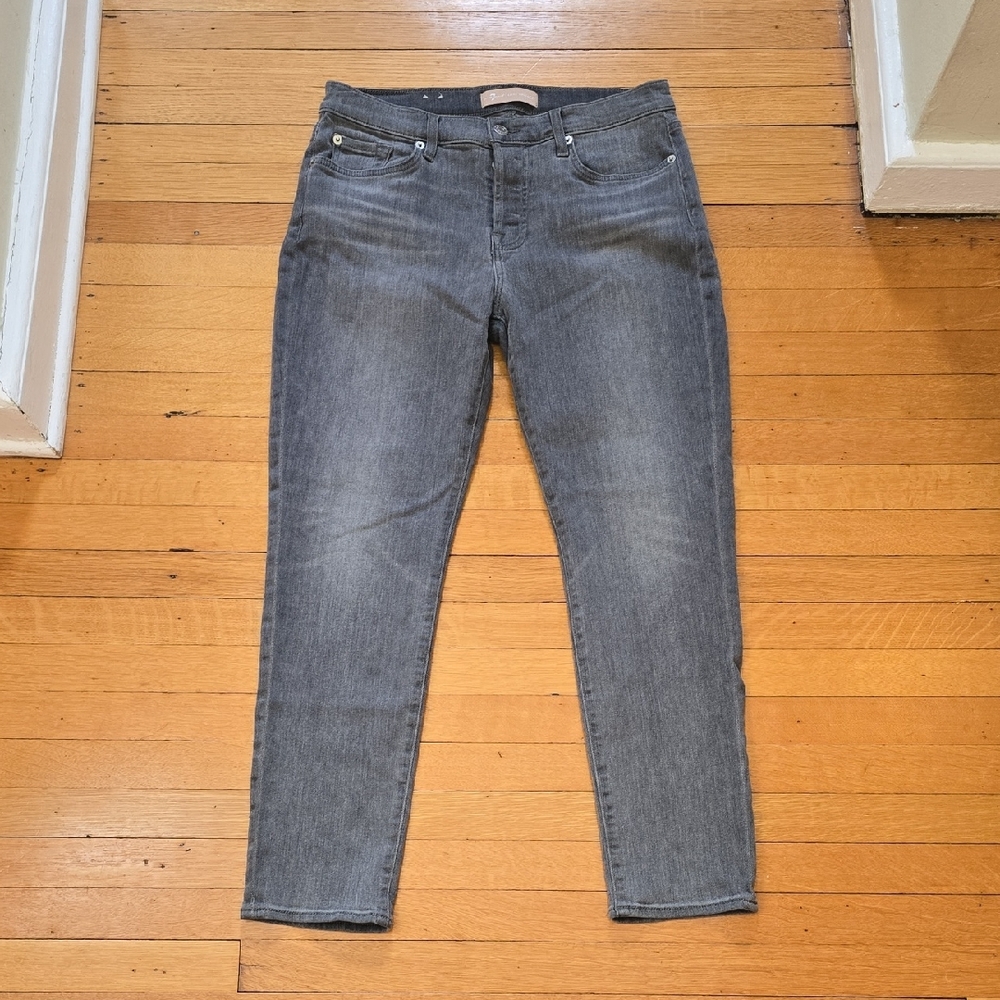 7 For All Mankind Josefina Luxe Vintage Skinny Boyfriend Jeans, Gray, EUC, Sz 28